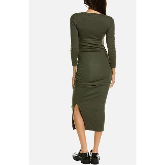 New. Michael Stars black ruched dress. XS. Retails $129 - Picture 3 of 9